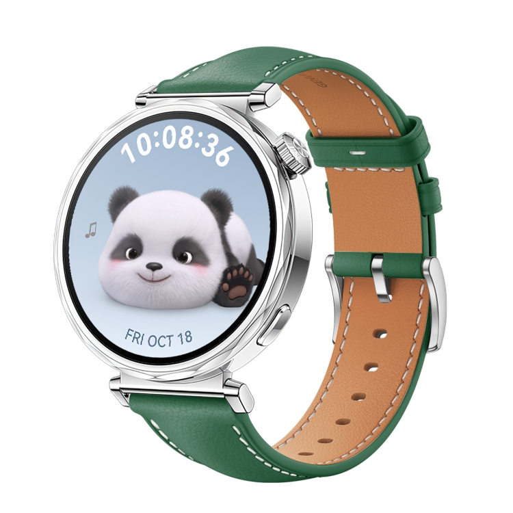 Levně LEATHER Kožený řemínek pro Huawei Watch GT 5 41mm / GT 6 41mm zelený
