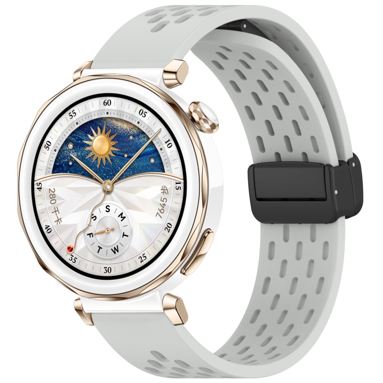 Levně AIRY Silikonový řemínek pro Huawei Watch GT 5Pro 42mm šedý