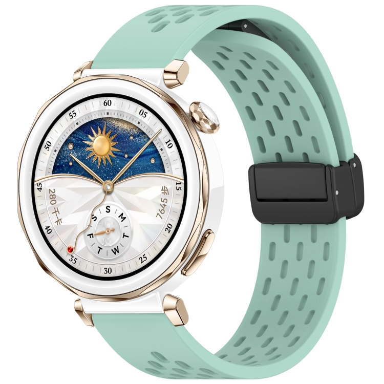 Levně AIRY Silikonový řemínek pro Huawei Watch GT 5Pro 42mm světle zelený