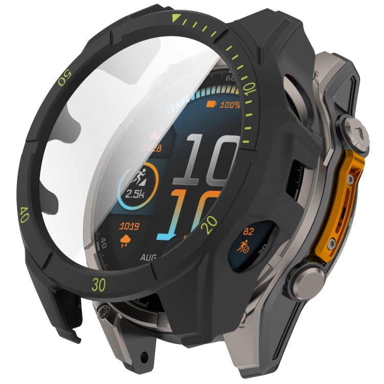Levně LUNET FULL COVER Plastový kryt se sklem pro Garmin Fenix 8 AMOLED 43mm BLACK GREEN