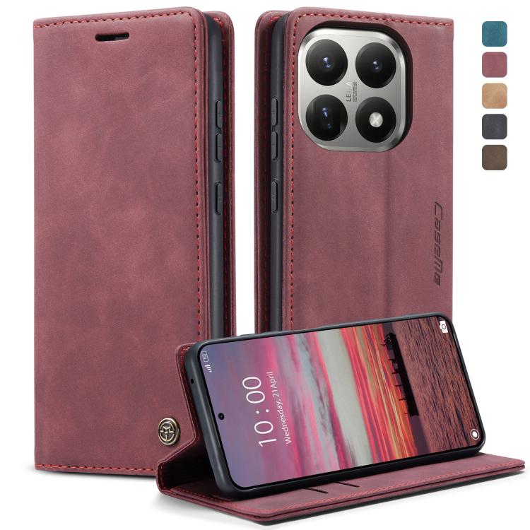 Levně CASEME Peněženkový obal pro Xiaomi 15T červený
