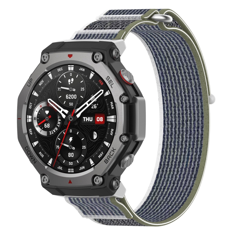 NYLON COLOR Vyměnitelný řemínek pro Amazfit T-Rex 3GREEN GREY