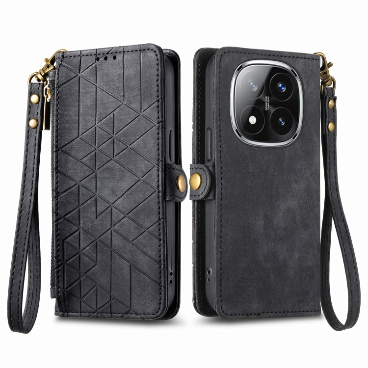 Levně GEOM Peněženkové pouzdro pro Xiaomi Redmi Note 14 Pro 5G / Poco X7 černé
