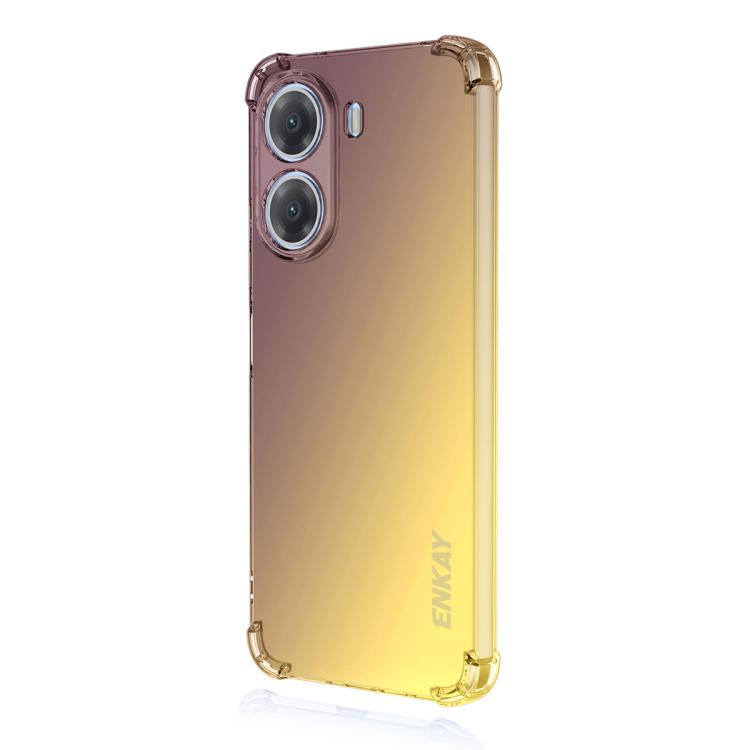 Levně ENKAY GRADIENT Ochranný kryt pro Xiaomi Poco X7 Pro PURPLE GOLD