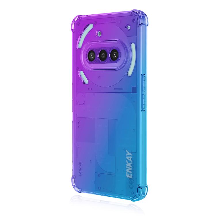 Levně ENKAY GRADIENT Ochranný kryt pro Nothing Phone (3a) PURPLE BLUE