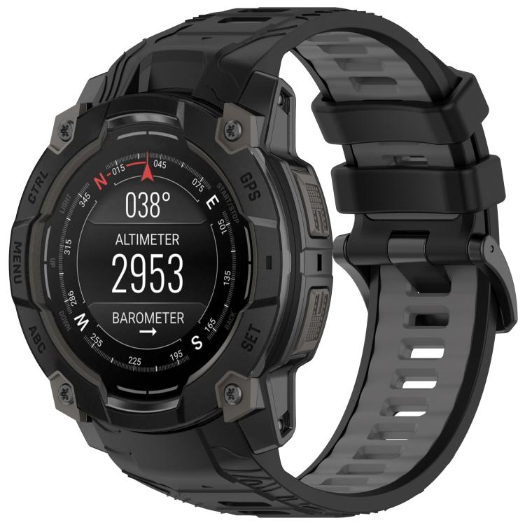 Levně SPORTY Vyměnitelný silikonový řemínek Garmin Instinct 3 50mm BLACK GRAY