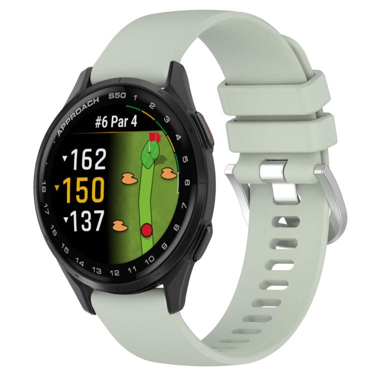 Levně SILICONE Vyměnitelný řemínek pro Garmin Approach S50 světle zelený