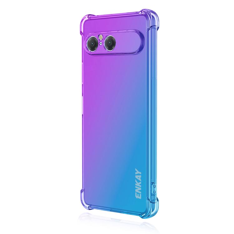 Levně ENKAY GRADIENT Ochranný obal pro Sony Xperia 10 VII PURPLE BLUE