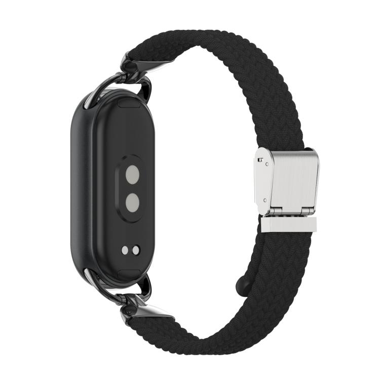 Levně BRAIDED Nylonový řemínek pro Xiaomi Smart Band 10 / 9 / 8 černý