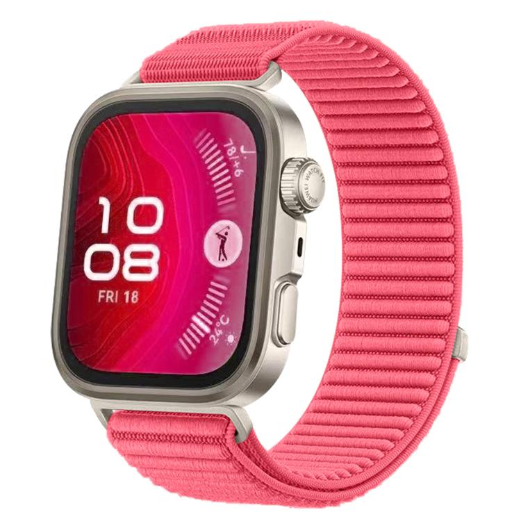 Levně NYLON Vyměnitelný řemínek pro Huawei Watch Fit 4 / Fit 4 Pro tmavě růžový