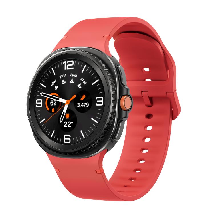 Levně SILICONE Vyměnitelný řemínek pro Samsung Galaxy Watch8 / Watch8 Classic červený