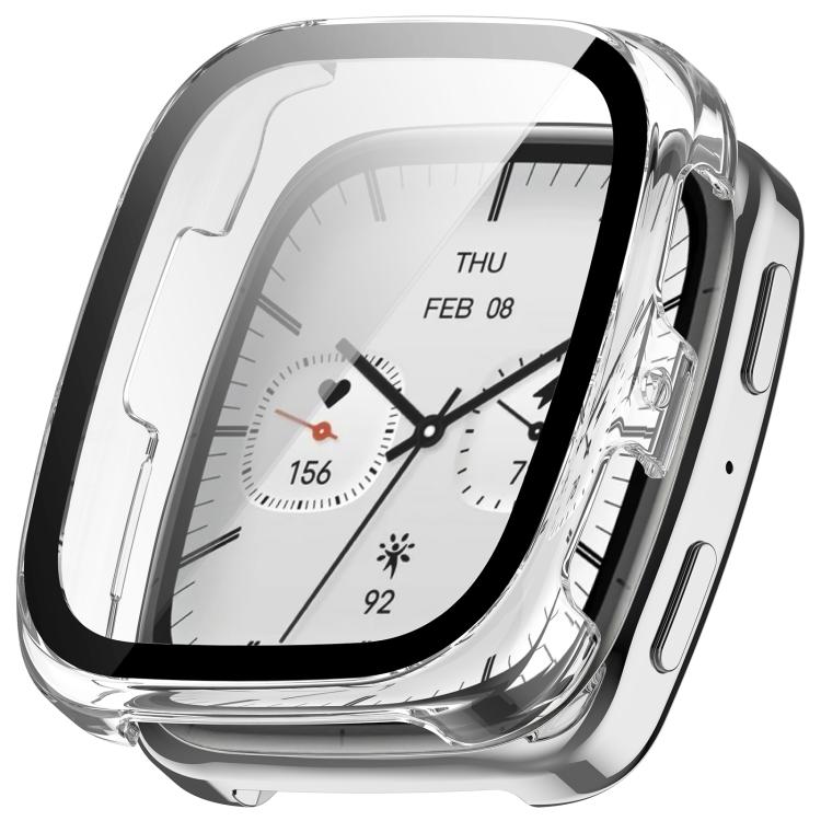 Levně PC FULL COVER Plastový kryt se sklem pro Amazfit Active 2 (Square) průhledný