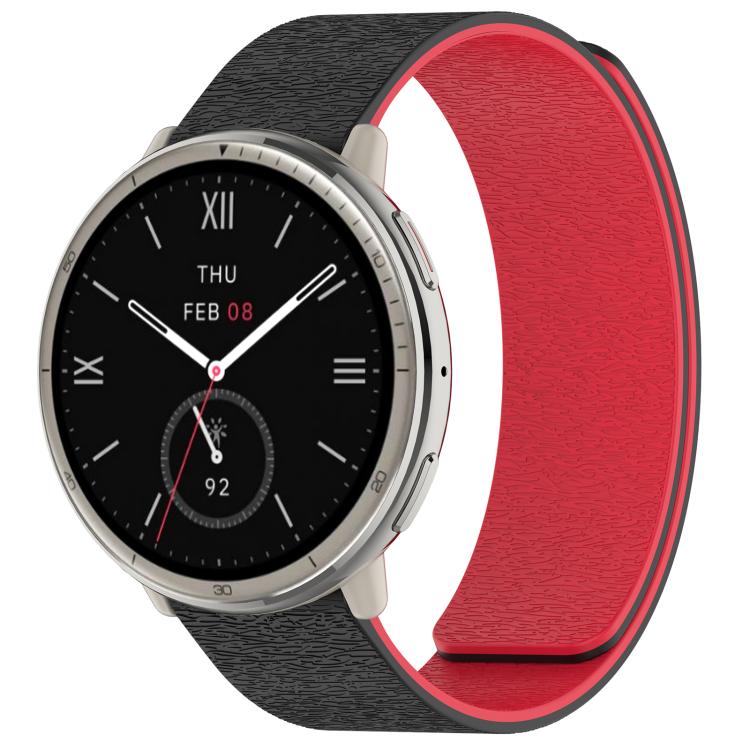Levně MAGNA-FLEX Náhradní řemínek pro Amazfit Active 2 / Active 2 (Square) BLACK-RED