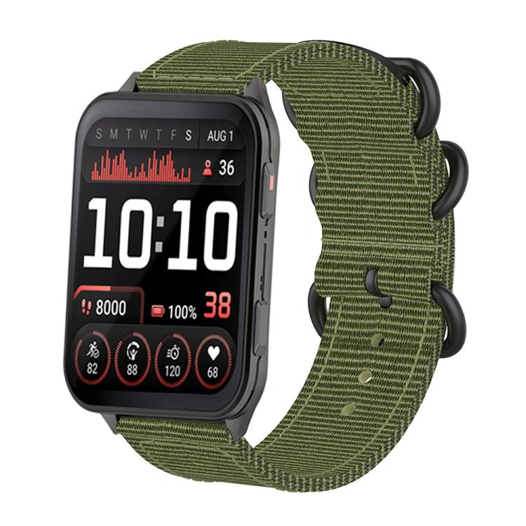 Levně NYLON Vyměnitelný řemínek pro Garmin Venu X1 tmavě zelený