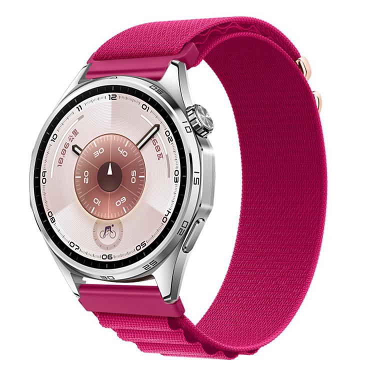 Levně NYLON Vyměnitelný řemínek pro Huawei Watch GT 5 46mm / GT 6 46mm tmavě růžový
