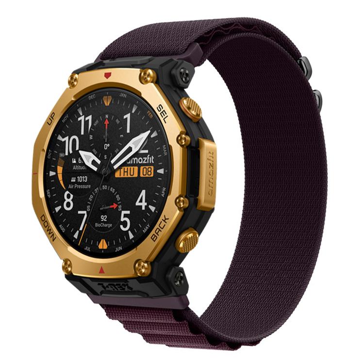 Levně NYLON Výměnný řemínek pro Amazfit T-Rex 3 Pro 48mm bordový