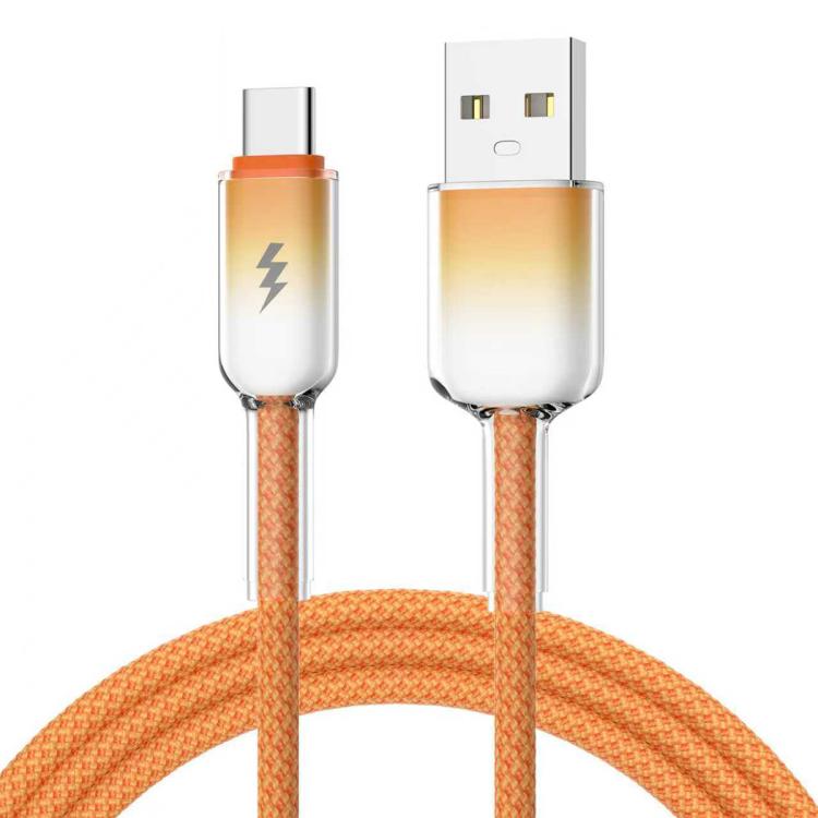 Levně ENKAY gradientní 60W Kabel USB / USB Typ-C 1m oranžový