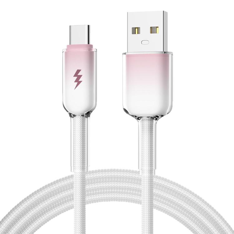 Levně ENKAY GRADIENTNÍ 60W Kabel USB / USB Typ-C 1m růžový