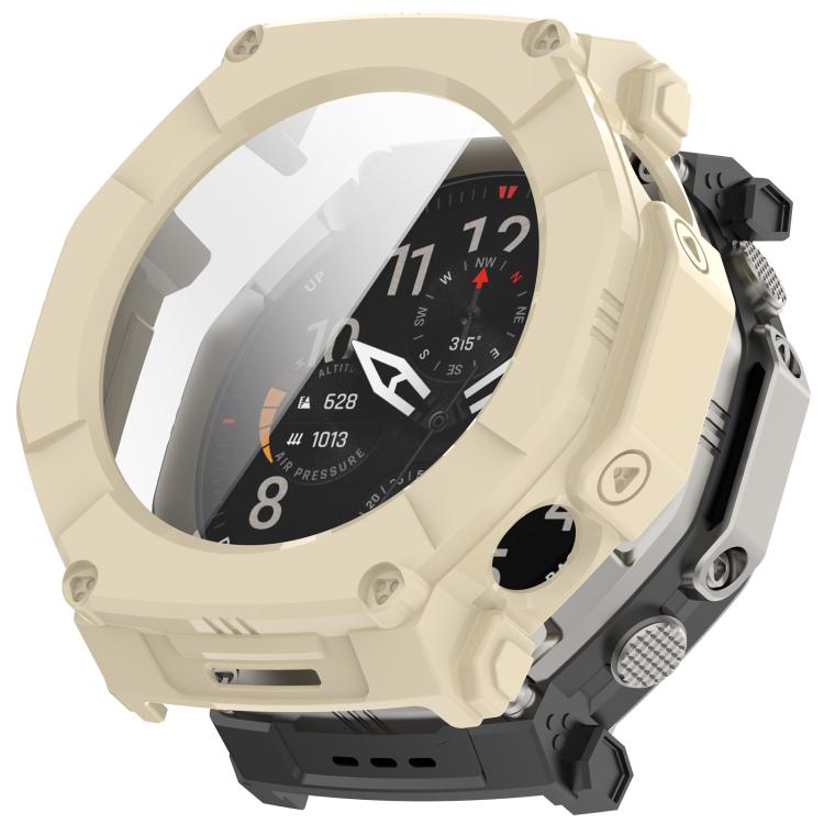 Levně PC FULL COVER Plastový kryt se sklem pro Amazfit T-Rex Ultra 2 béžový
