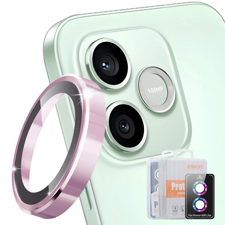 Levně ENKAY ALU Sklo pro fotoaparát Honor 600 Lite PINK
