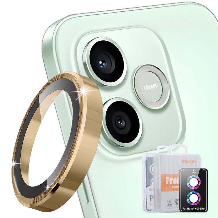 Levně ENKAY ALU Sklo pro fotoaparát Honor 600 Lite GOLD