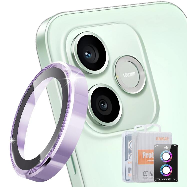 Levně ENKAY ALU Sklo pro fotoaparát Honor 600 Lite LIGHT PURPLE