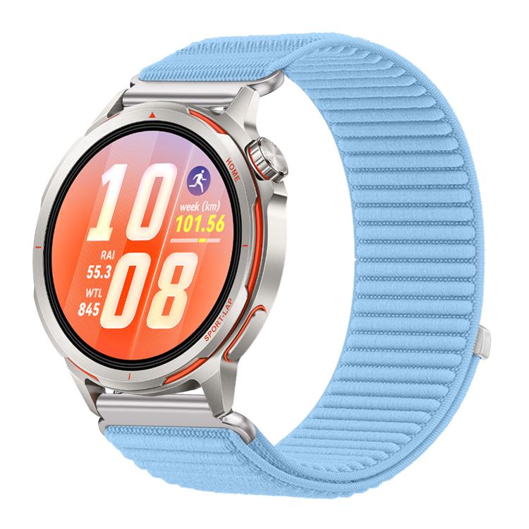 Levně NYLON HOOK AND LOOP Náhradní řemínek pro Huawei Watch GT Runner 2 světle modrý