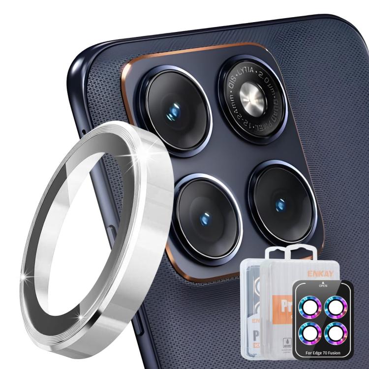 Levně ENKAY ALU Sklo pro fotoaparát Motorola Edge 70 Fusion SILVER