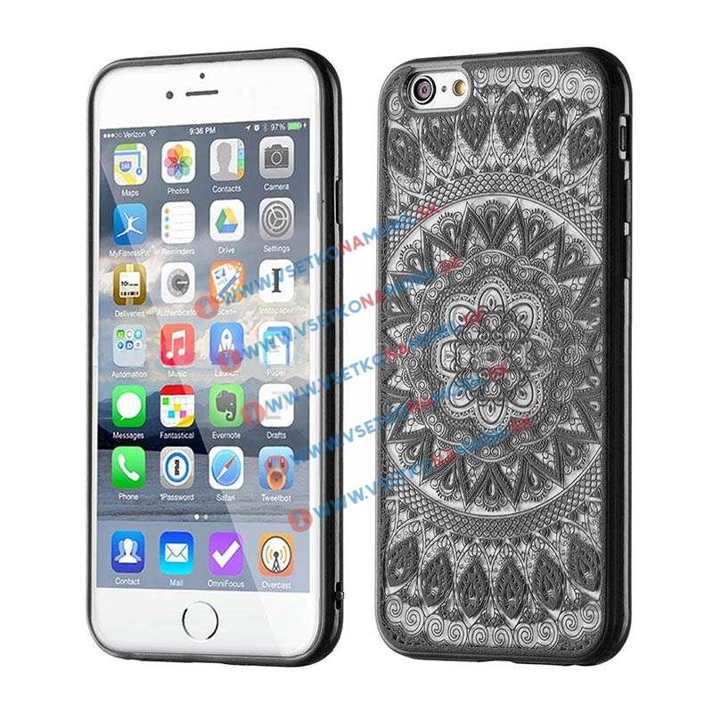 PROTEMIO 2421 HENNA TATTOO silikonový obal iPhone 6 / 6S černý