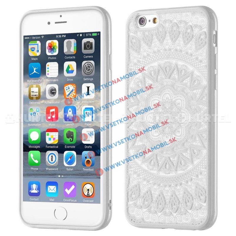PROTEMIO 2463 HENNA TATTOO silikonový obal iPhone 6 / 6S bílý