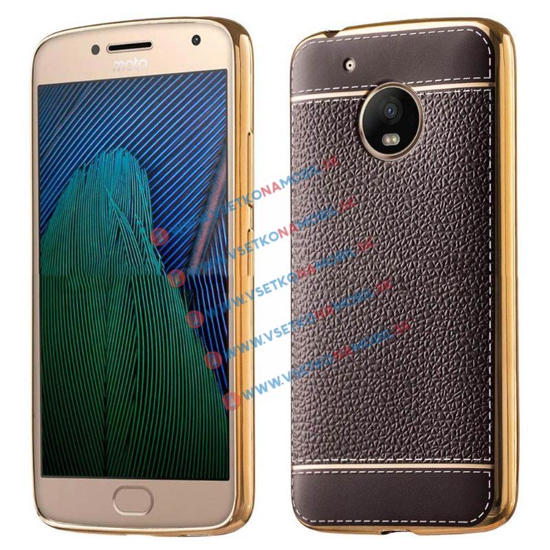 LITCHI Ochranný obal Lenovo Moto G5 hnědý