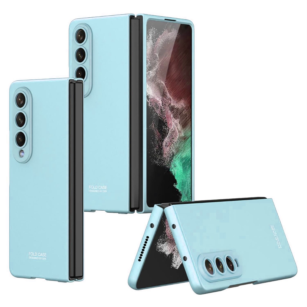 Levně GKK PLASTIC Plastový kryt Samsung Galaxy Z Fold 4 5G světle modrý