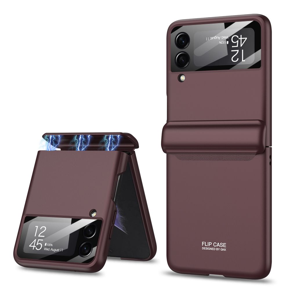 Levně GKK MAGNETIC Plastový obal Samsung Galaxy Z Flip4 5G tmavě fialový
