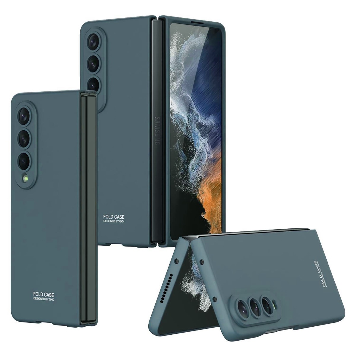 Levně GKK PLASTIC Plastový kryt Samsung Galaxy Z Fold4 5G GREY-BLUE