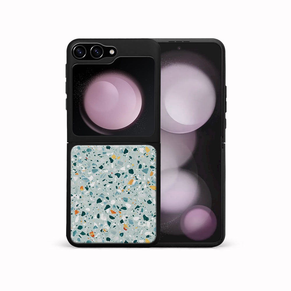 Levně MY ART Ochranný kryt pro Samsung Galaxy Z Flip7 FE 5G / Flip6 5G BLUE TERRAZZO (164)
