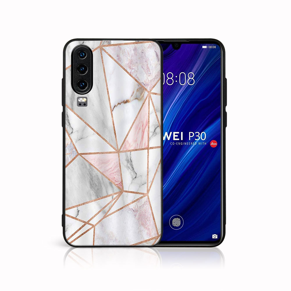 Levně MY ART Ochranný obal pro Huawei P30 PINK MARBLE (143)