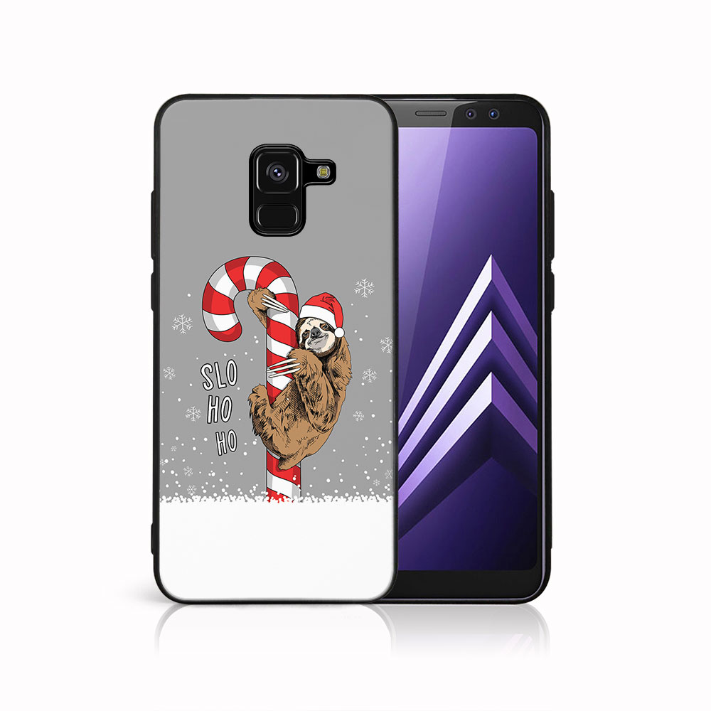 Levně MY ART Kryt s vánočním designem Samsung Galaxy A8 2018 (A530) CANDY (076)