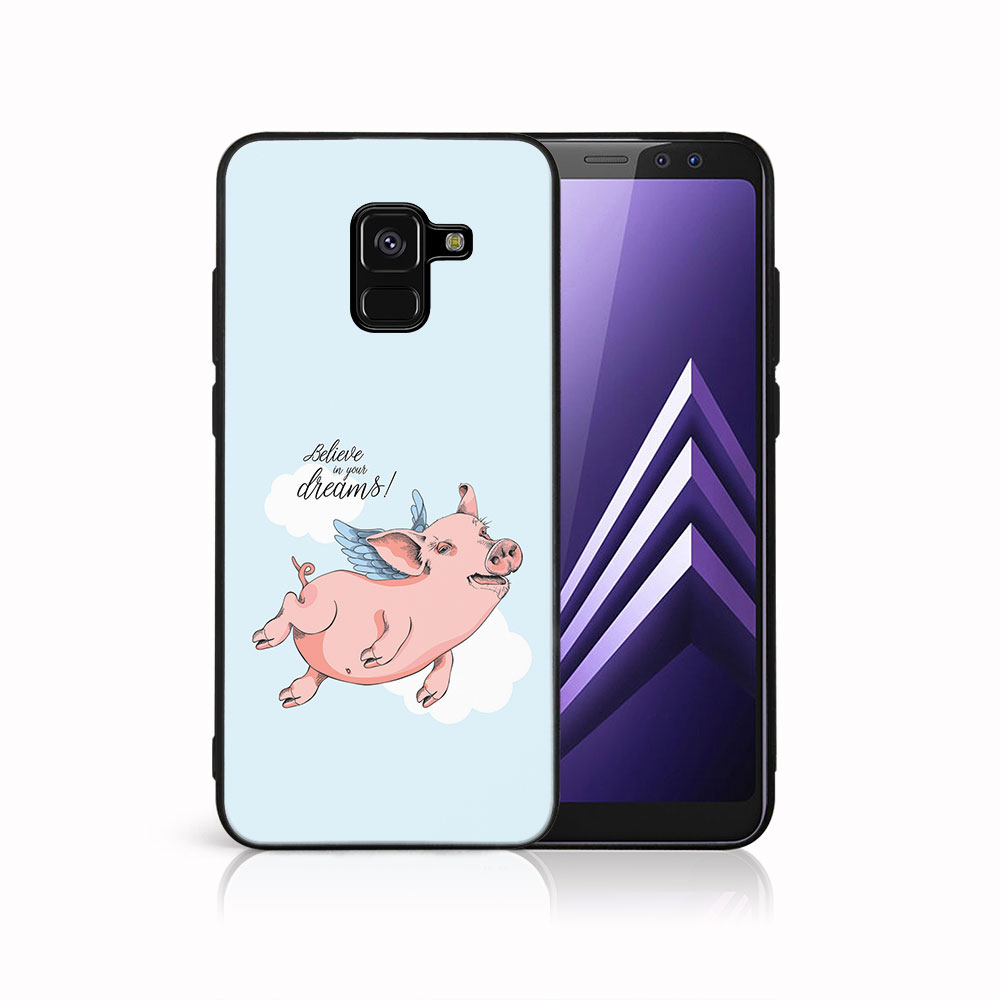 Levně MY ART Ochranný kryt pro Samsung Galaxy A8 2018 (A530) PIG (186)