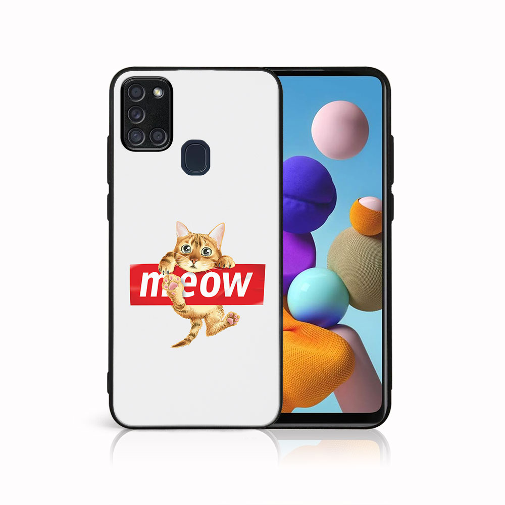 Levně MY ART Ochranný obal pro Samsung Galaxy A21s MEOW (183)
