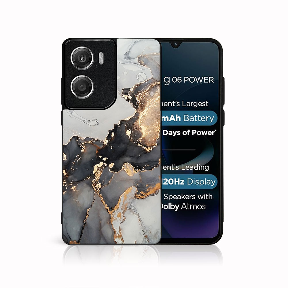 Levně MY ART Ochranný kryt pro Motorola Moto G06 / G06 Power GREY MARBLE (140)