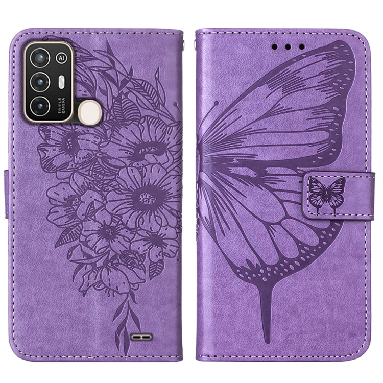 Levně ART BUTTERFLY Peněženkový kryt ZTE Blade A52 fialový
