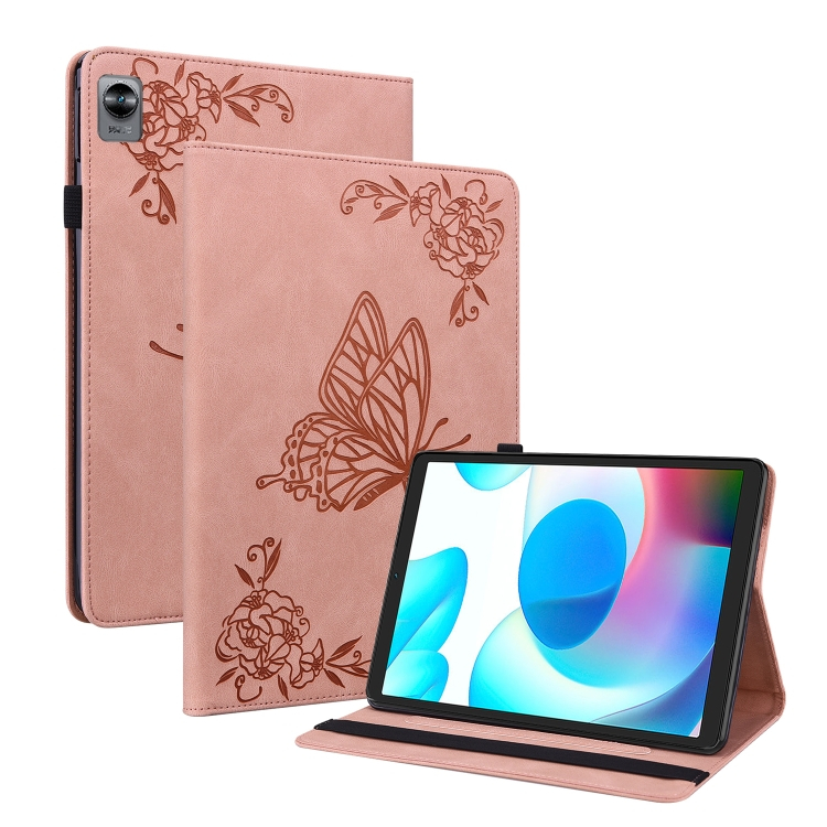 Levně ART BUTTERFLY Zaklápěcí pouzdro Realme Pad Mini růžové