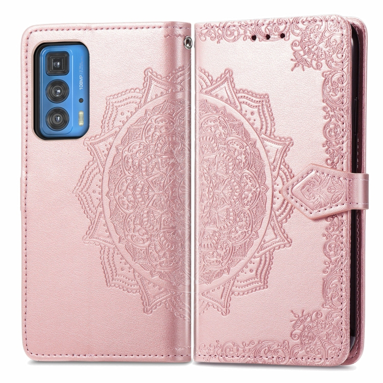 ART Peňaženkový kryt Motorola Edge 20 Pro ORNAMENT růžový