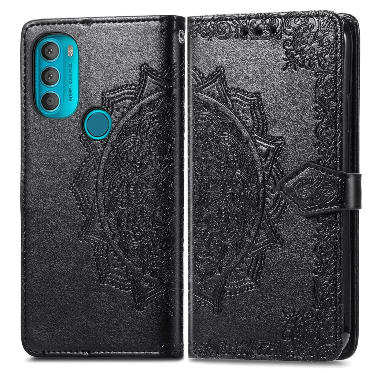 ART Peněženkový kryt Motorola Moto G71 5G ORNAMENT černý