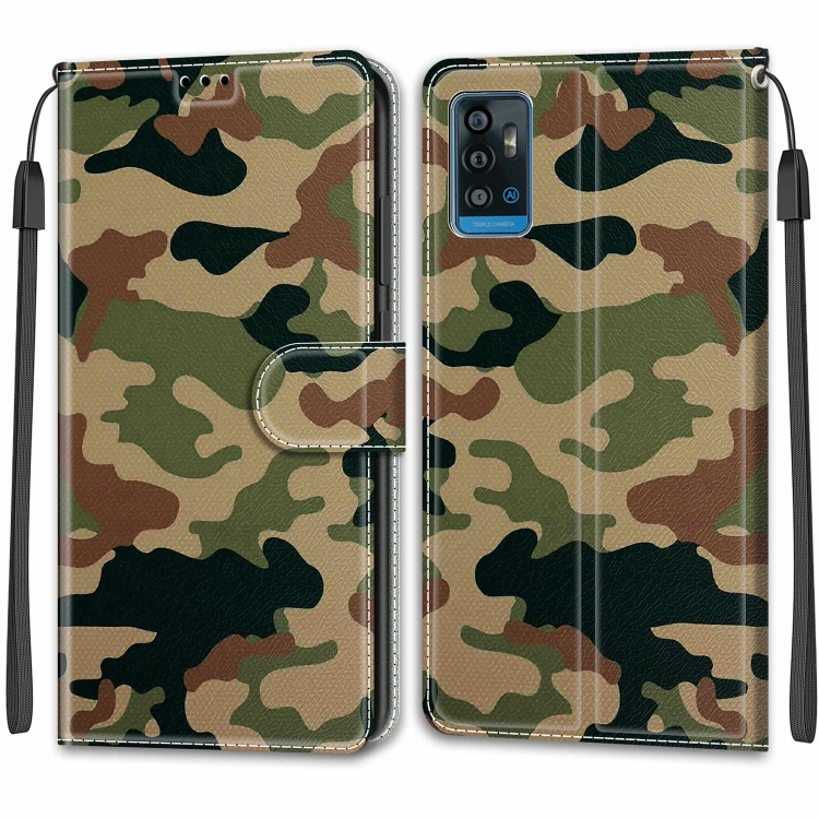 ART Peněženkový kryt pro ZTE Blade A71 2020 CAMUFLAGE