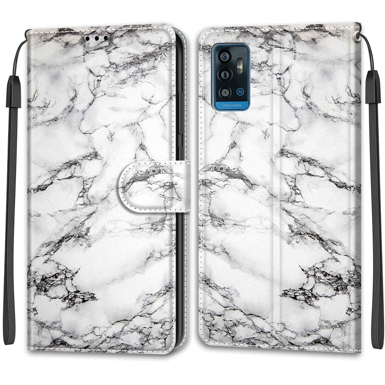 ART Peněženkový kryt pro ZTE Blade A71 2020 MARBLE