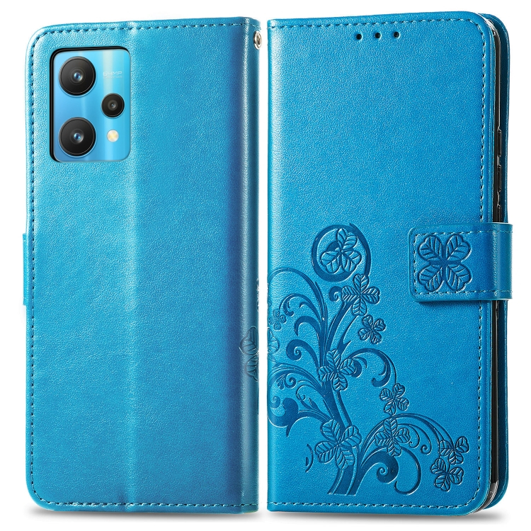 Levně ART Peněženkový kryt Realme 9 Pro / Realme 9 5G FLOWERS modrý