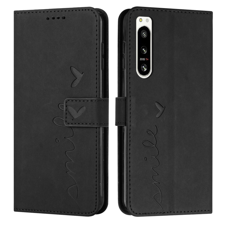 ART SMILE Peněženkový kryt se šňůrkou Sony Xperia 5 IV černý