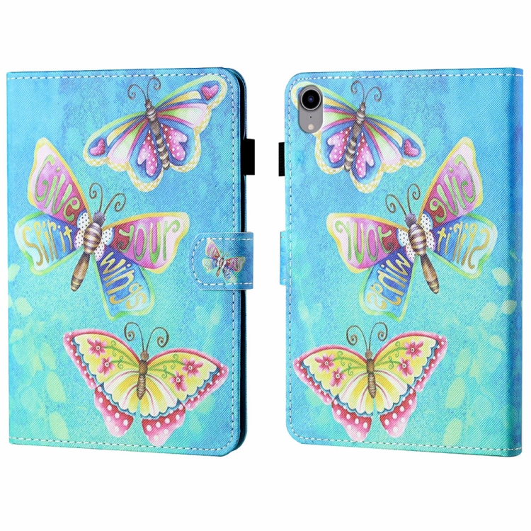 Levně ART Zaklápací obal Apple iPad (A16) 2025 / iPad 2022 BUTTERFLIES