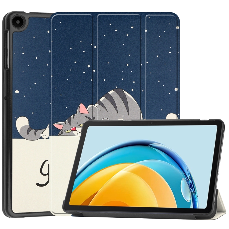 Levně ART Zaklápací obal Huawei Matepad SE LAZY CAT